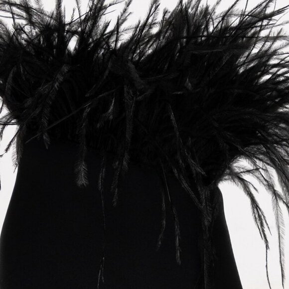 AZALEA WANG RUFFLE YOUR FEATHERS STILETTO BOOTIE IN BLACK - Picture 2 of 9